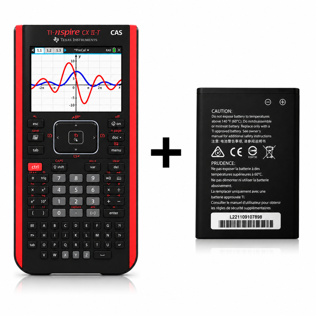 TI-Nspire CX II-T CAS gebraucht – geprüft - professionell gereinigt | 1 Jahr Gewährleistung Ersatzakku