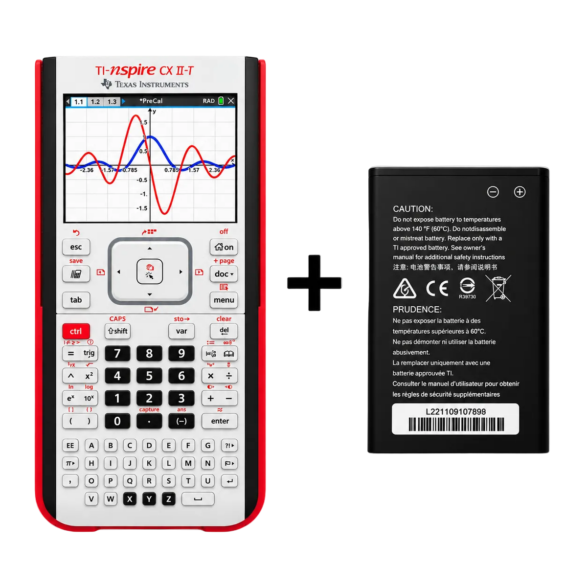 TI-Nspire_CX_II-T (ohne CAS) mit Ersatzakku